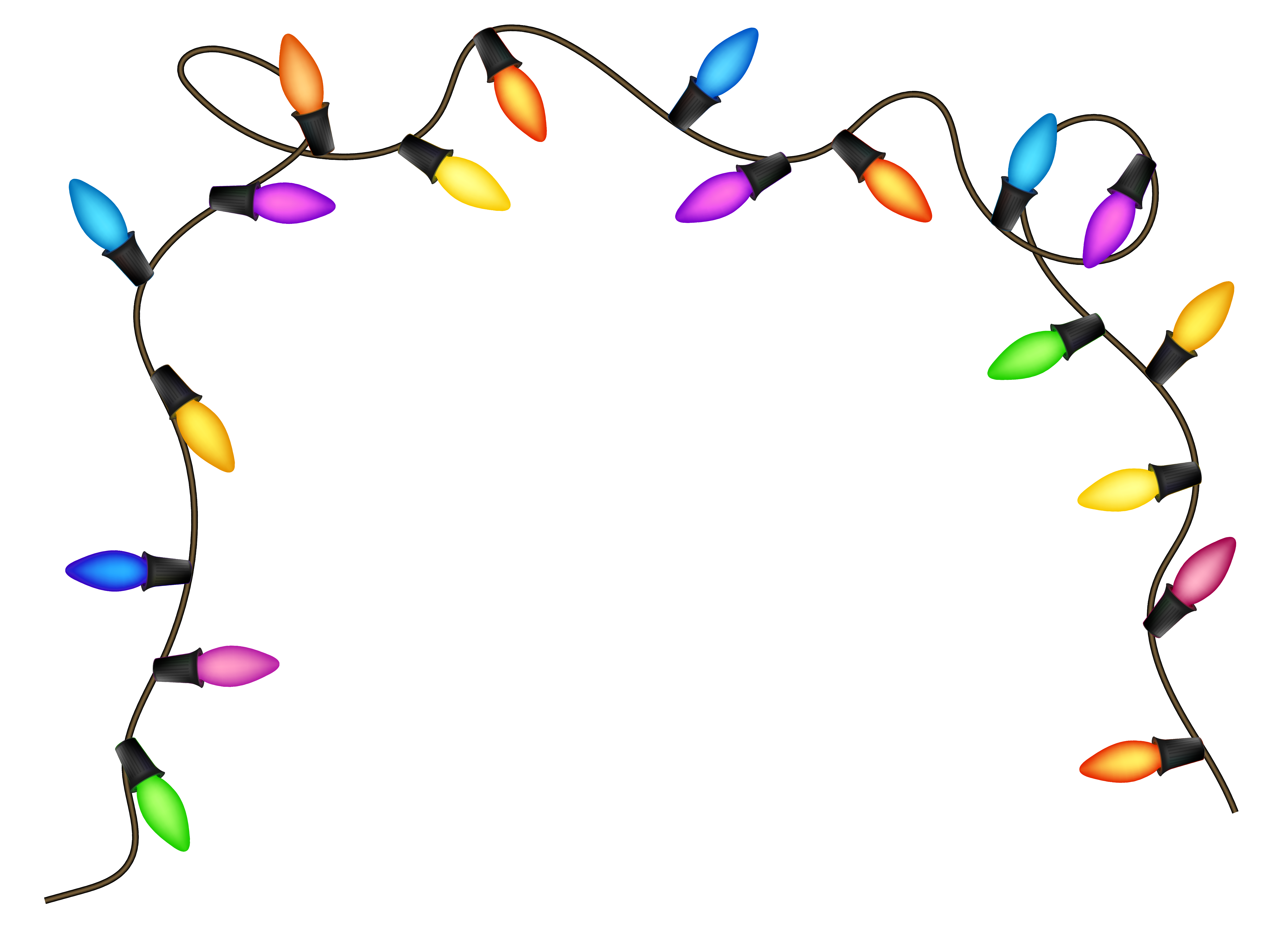 Christmas lights clipart transparent