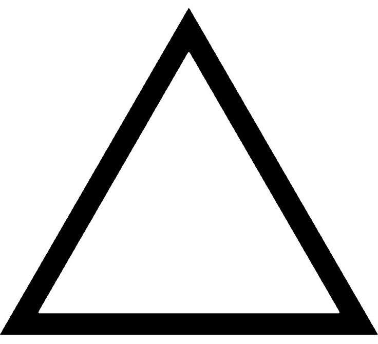Large Black Outline Triangle Tattoo Design | Tattoobite.com