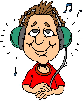 Listening to music Clip Art