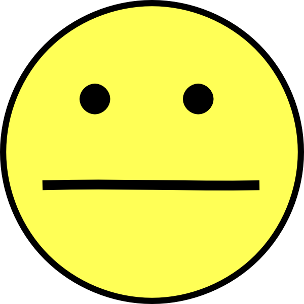 Straight Face Emoticon