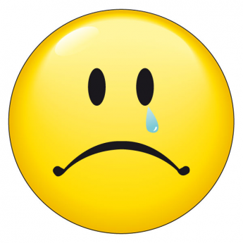 Patch 55x55mm Emoticon Sad round - iCleer Europe