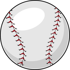 Baseball Clipart Image - Cartoon Baseball