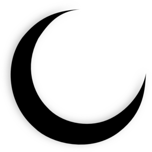 Crescent Moon Black clip art - vector clip art online, royalty ...