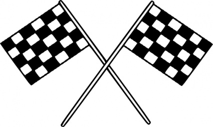 Motor Racing Flags clip art vector, free vectors