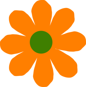 Orange Flower clip art - vector clip art online, royalty free ...
