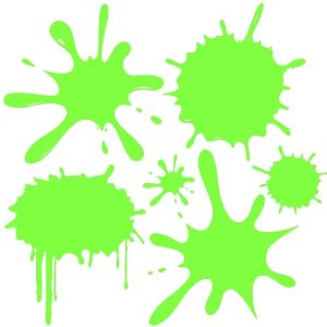 Amazon.com - Lime Tree Green Paint Splats Wall Decal Sticker ...