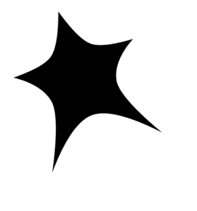 Black Star White Outline clip art - vector clip art online ...