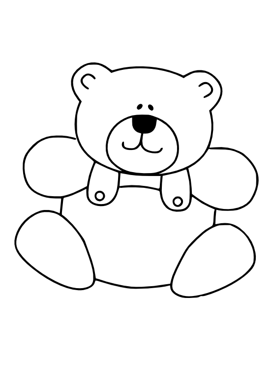 Clip Art: bear black white line art christmas ...