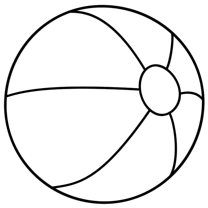 Beach Ball - Coloring Page (