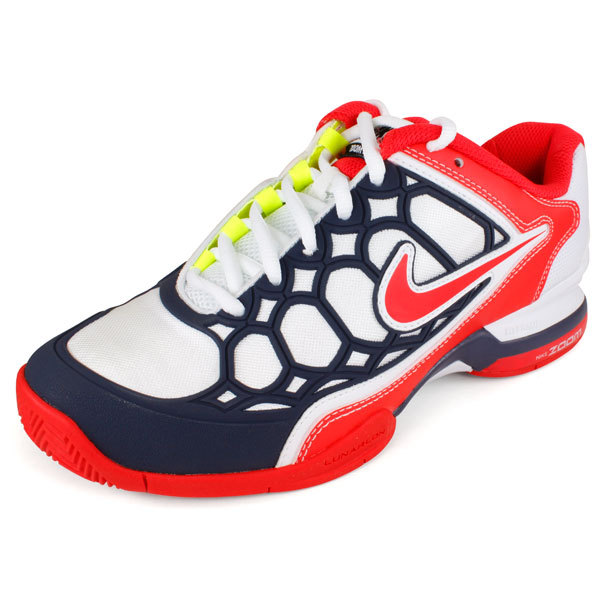 NIKE Women`s Zoom Breathe 2K12 Tennis Shoes White/Thunder Blue/