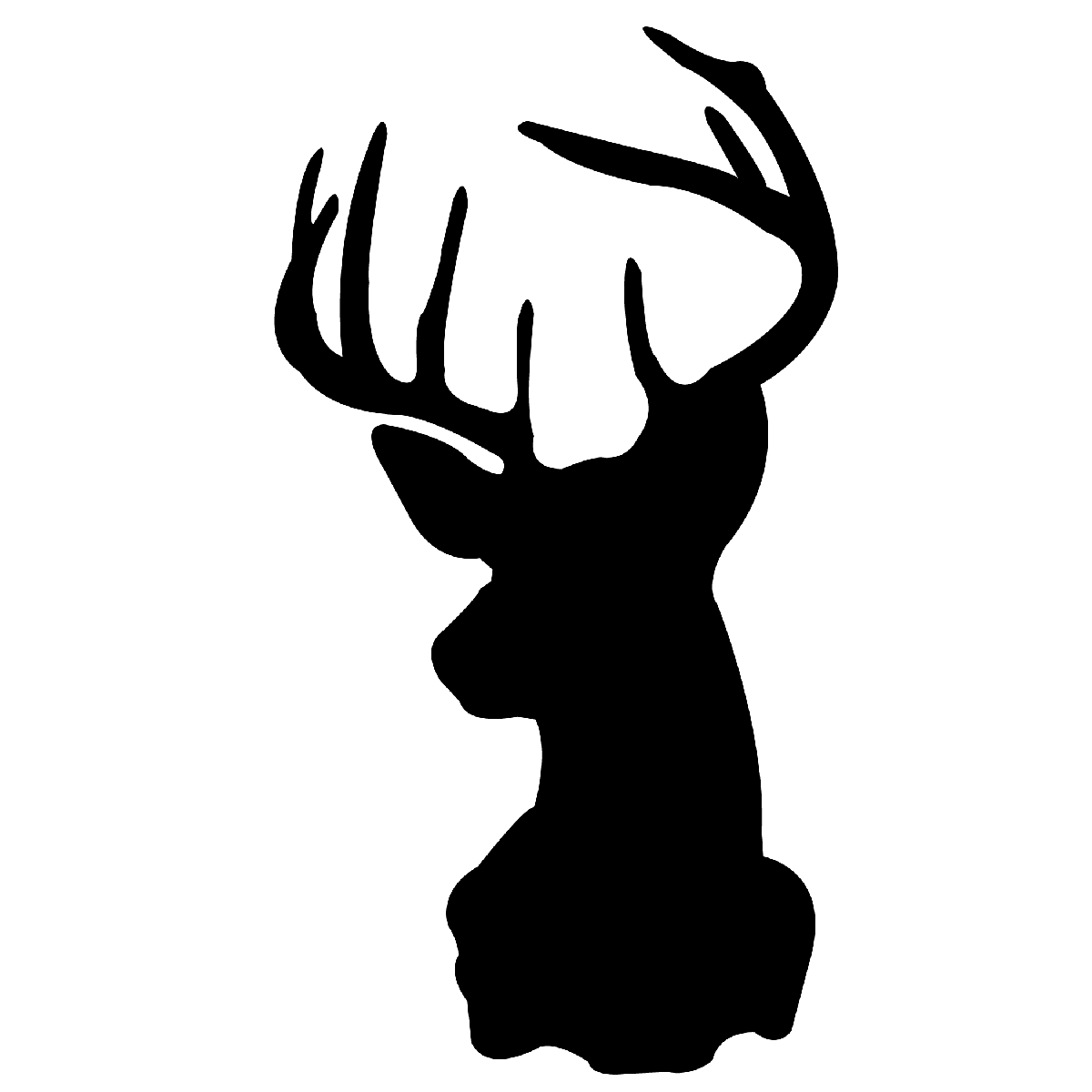Tan deer head silhouette clipart
