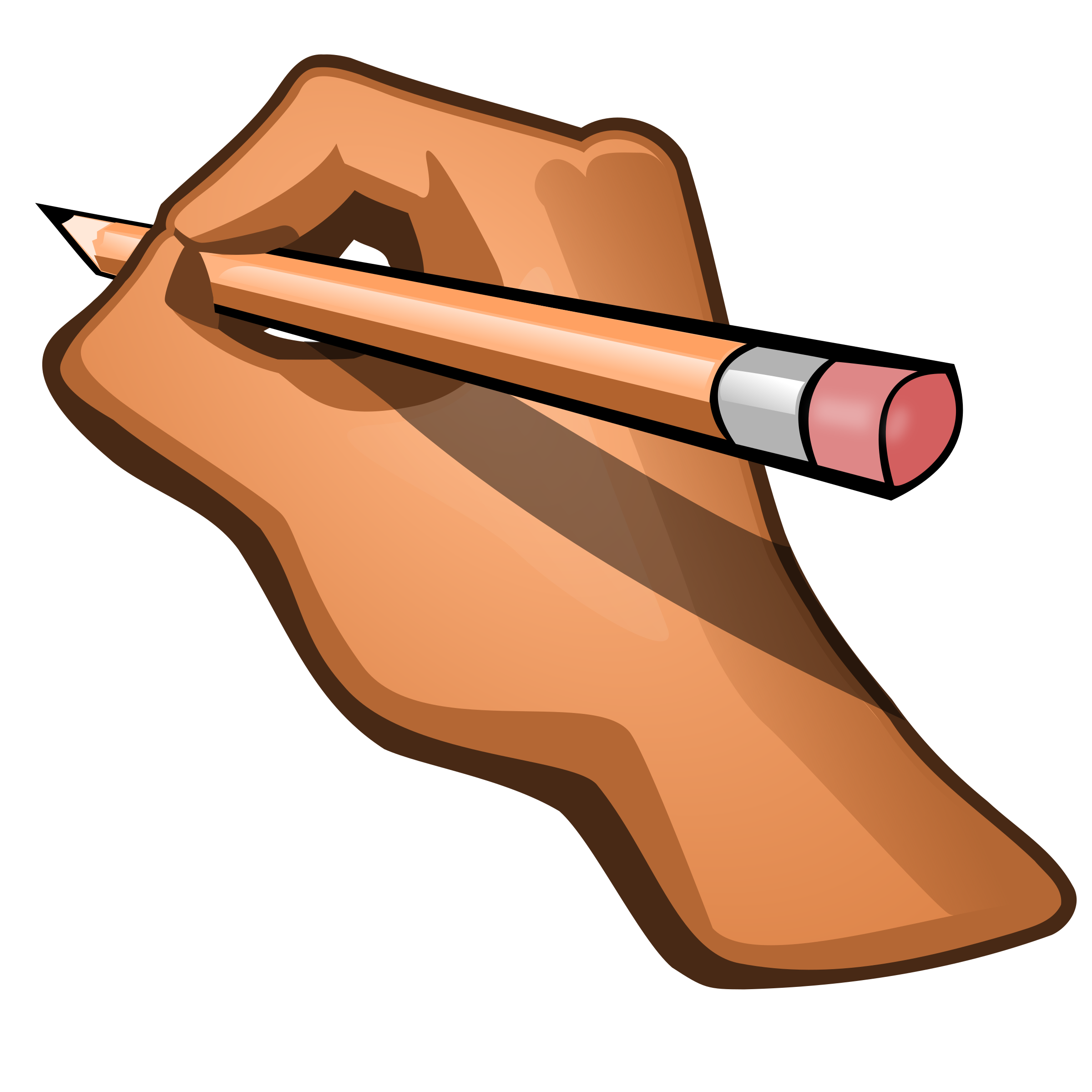 Pencil in hand clipart