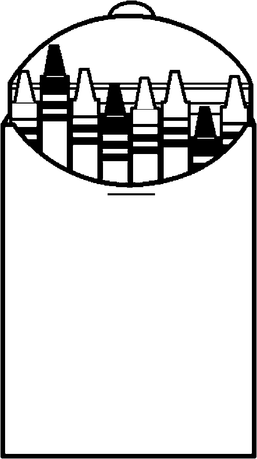 Crayon Box Frame Coloring Page - Color Book