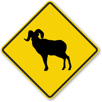 Moose and Elk Crossing - Animal Crossing Signs