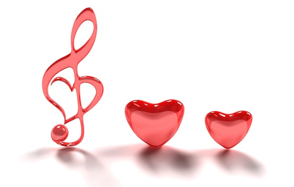 Wallpaper minimalism, romance, hearts, love, Wallpaper, music ...