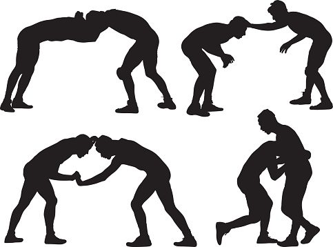 Wrestling Clip Art, Vector Images & Illustrations
