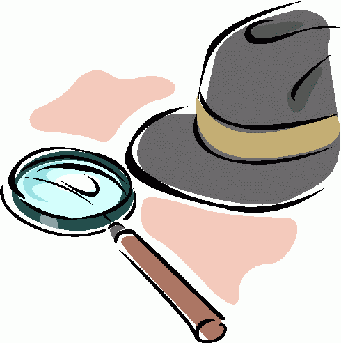 Magnifying glass fingerprint clipart