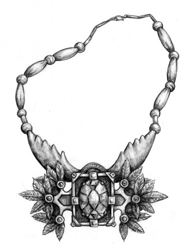 Dragonlance Illustration - Flints necklace DnD fantasy drawing M ...