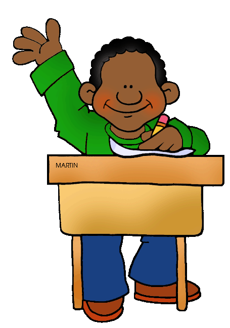 Free School Clip Art by Phillip Martin, Student at Desk