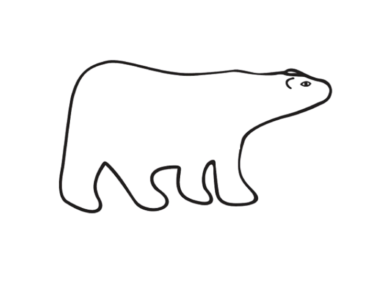 Best Photos of Polar Bear Outline Printable - Polar Bear Template ...