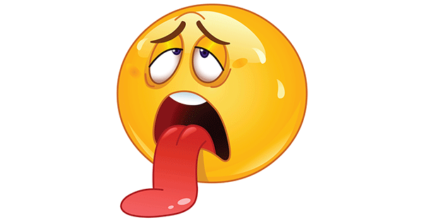 Exhausted Smiley - Facebook Symbols and Chat Emoticons