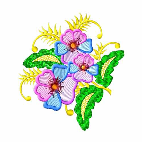 aHey Embroidery Embroidery Design: Fantasy Flowers-05 5.61 inches ...