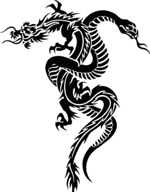 Tribal Dragon 7 - vector Clip Art