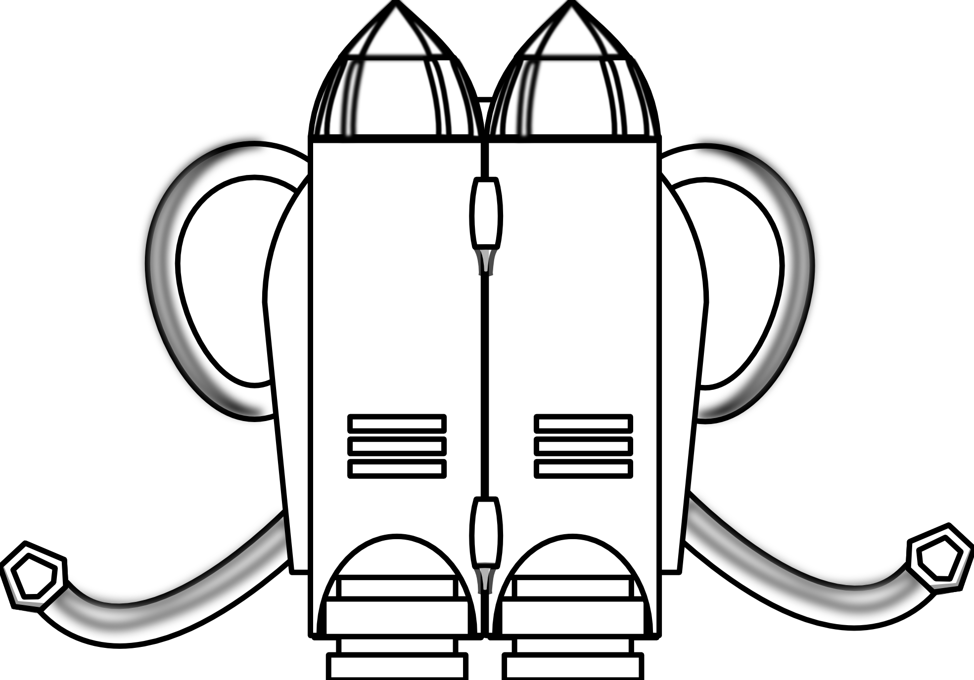 Free Backpack Clipart Black and White Image - 10214, Wolf Pack ...