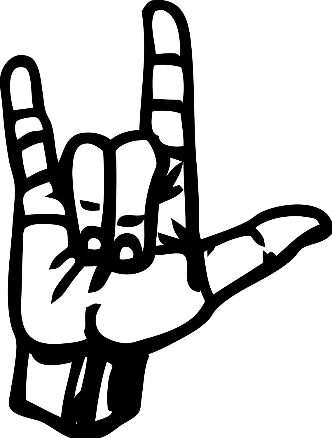 Sign language clipart i love