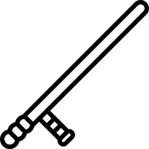 Baton, police, Police Cap, hit, stick, bat, weapons icon