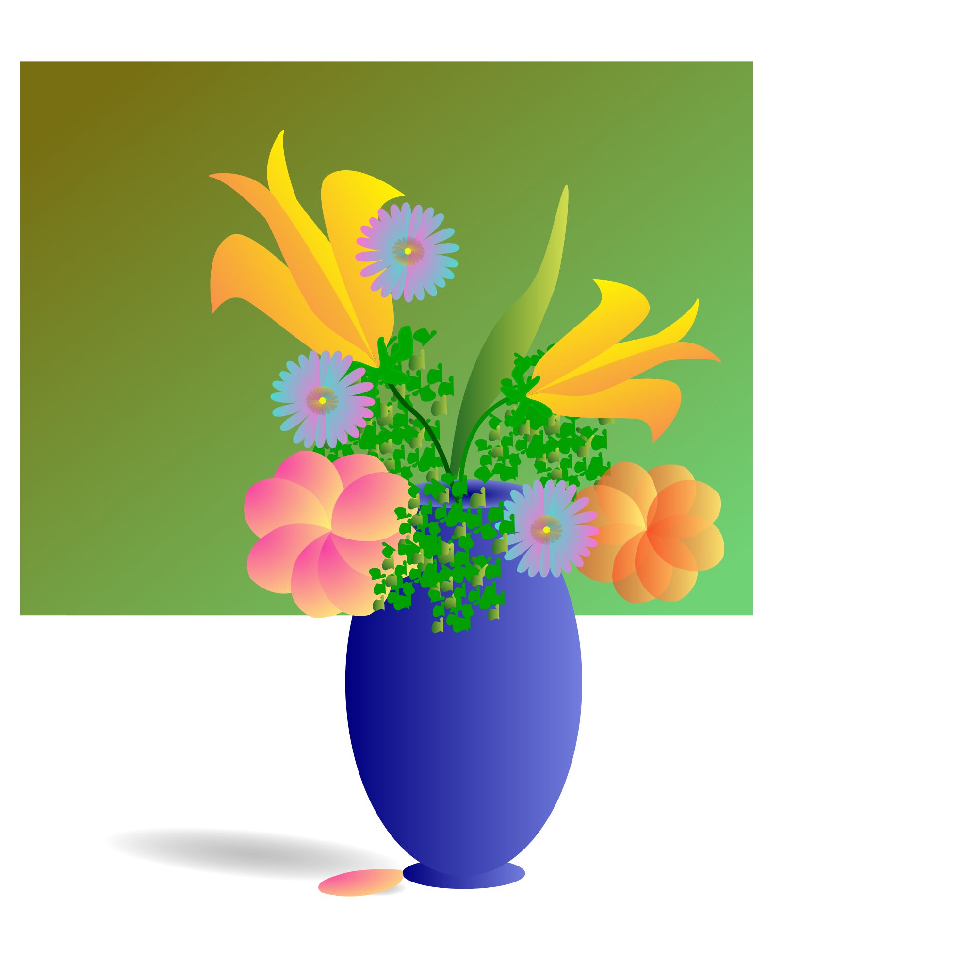 Bouquet of Flowers Flowers 2011 Clip Art SVG openclipart.org ...