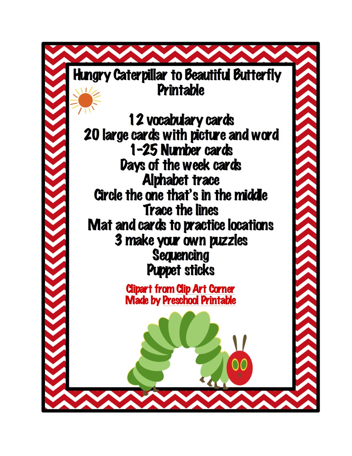 Hungry Caterpillar Printables - ClipArt Best