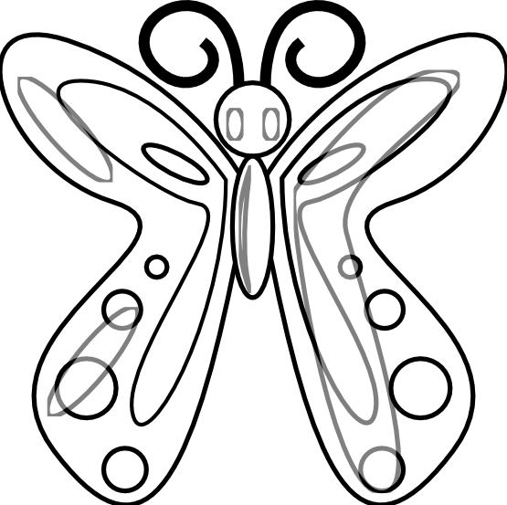 Butterfly 14 Black White Line Art Coloring Sheet Colouring Page ...