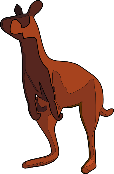Kangaroo clip art Free Vector
