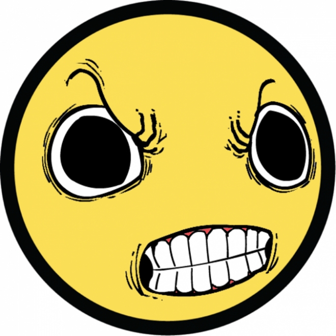 Very Angry Face Cartoon