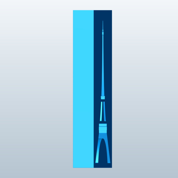 Eiffel Tower Stencil 3D Model Made with 123D 123Dapp.