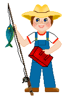 summer clip art of girls and boys in the garden and fishing and ...