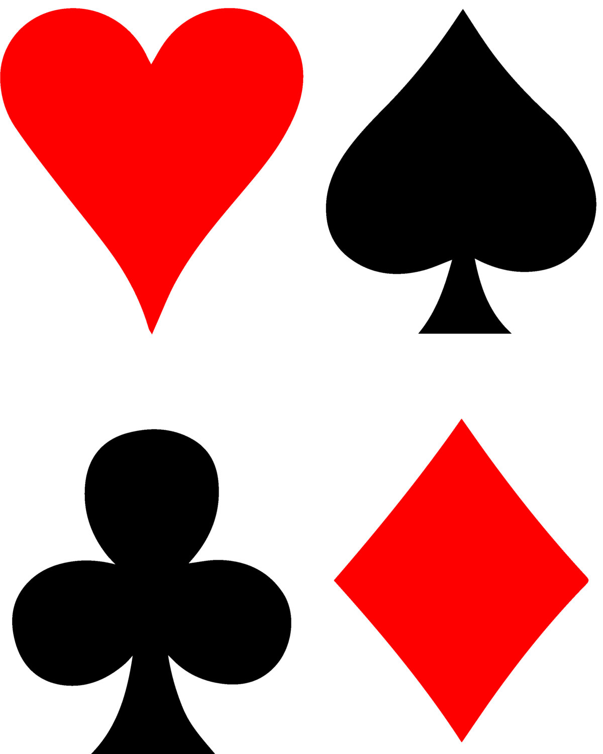 Card Suits SVG Files Heart Diamond Spade Club by TheCraftary