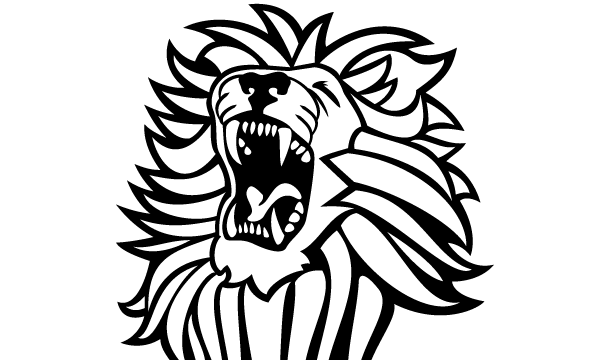 Roaring Lion Vector | 123Freevectors