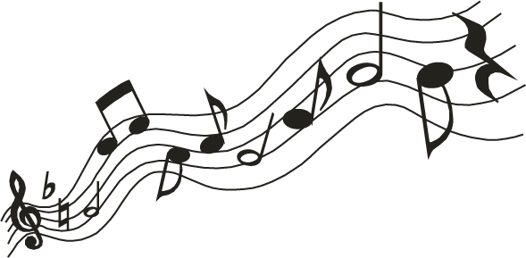 Wavy Music Staff Clipart