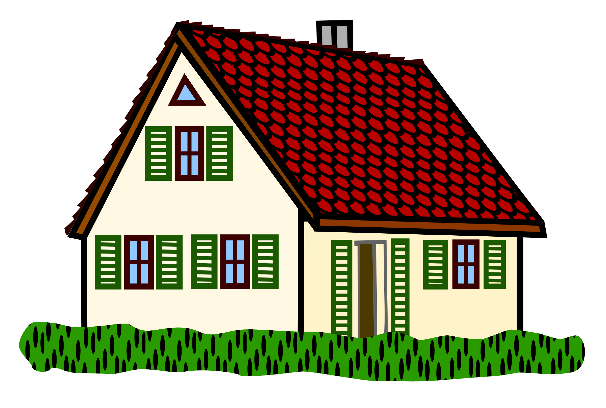 Clipart - house coloured