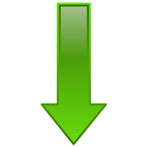 Arrow Down Green clipart, cliparts of Arrow Down Green free ...