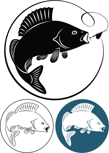 Silhouette Of A Walleye Pike Clip Art, Vector Images ...
