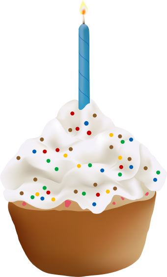 1st Birthday Cupcake Clip Art - Free Clipart Images