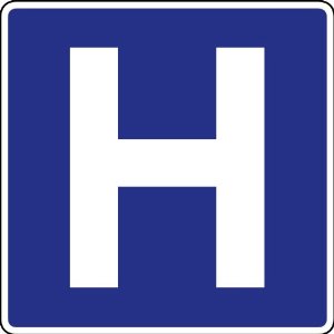 Amazon.com - Street & Traffic Sign Wall Decals - Hospital Sign ...