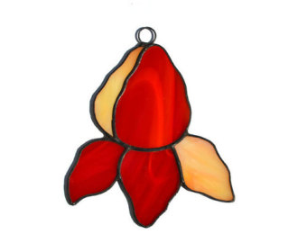 Stained glass iris | Etsy