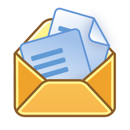 Letter in envelope open clipart free