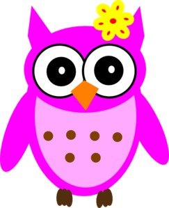 Baby Pink Owl Clip Art - vector clip art online ...