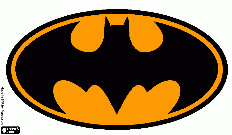 LOGO DE BATMAN para colorear, LOGO DE BATMAN para imprimir