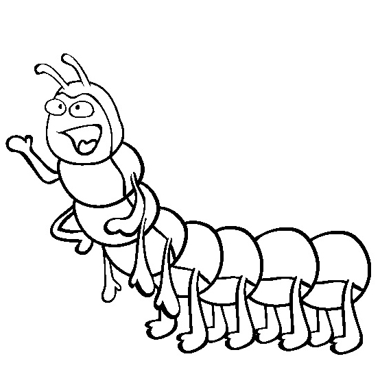 Caterpillar Outline Clipart